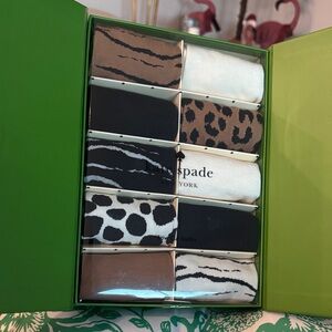 Kate Spade Wild Print Sock Collection Set of 10 NWT